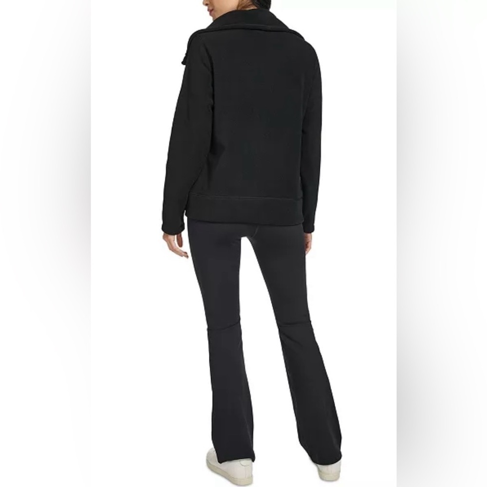 Calvin Klein Black Full Zip Up Fleece Long Sleeve Women's Size PS/PP/PCH - Picture 4 of 10